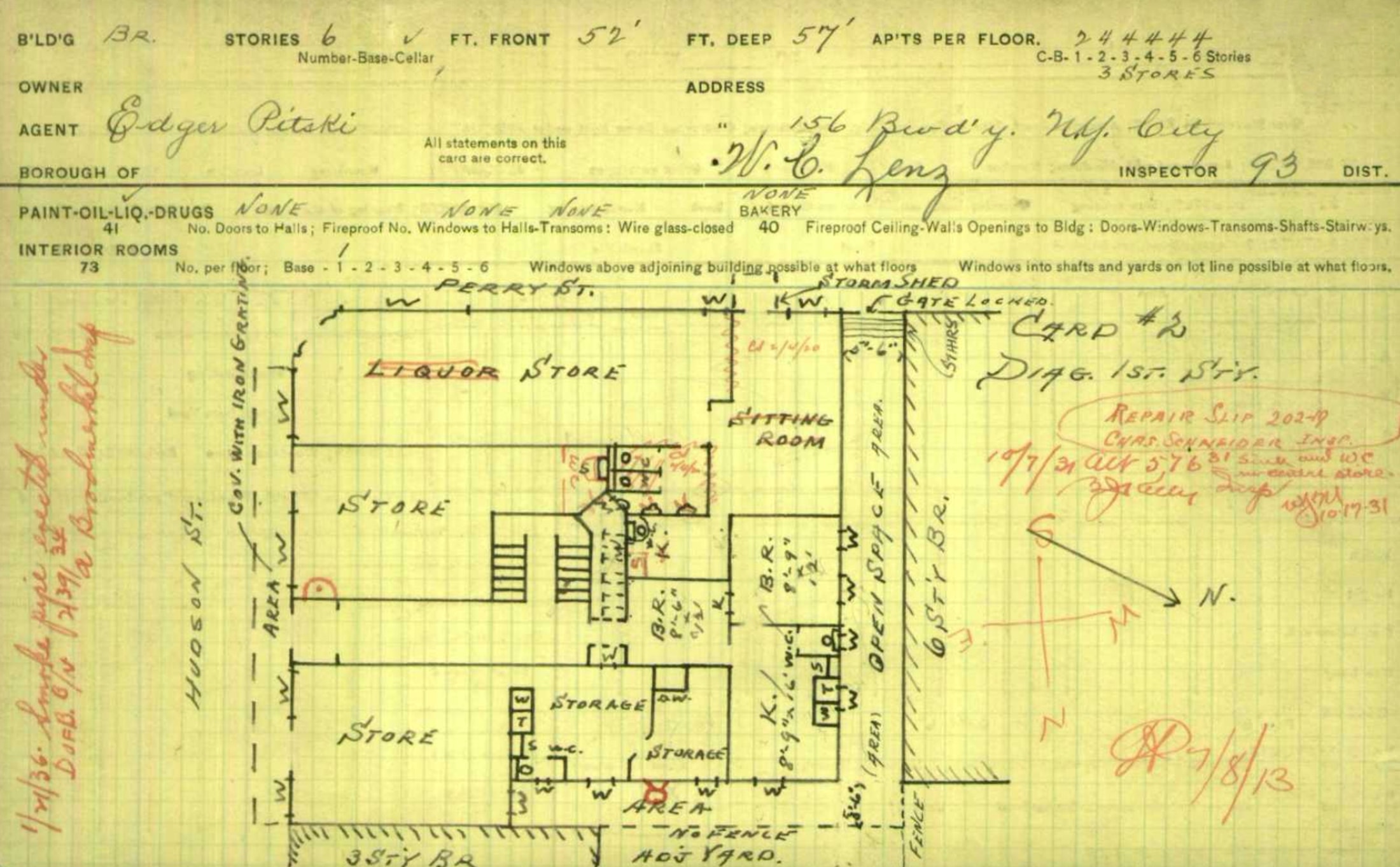 | 20th Century I-Card With Original Floor Plan